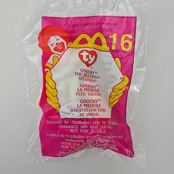 Ty | Toys | Mcdonalds Ty 200 Goochy The Jellyfish Happy Meal Beanie